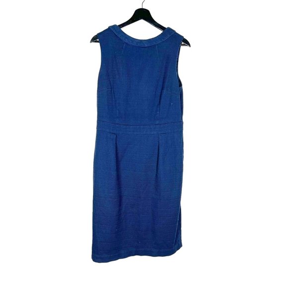 Boden Dresses & Skirts - Boden Martha Navy Blue Woven Sleeveless Knee Length Sheath Dress 12 Tall